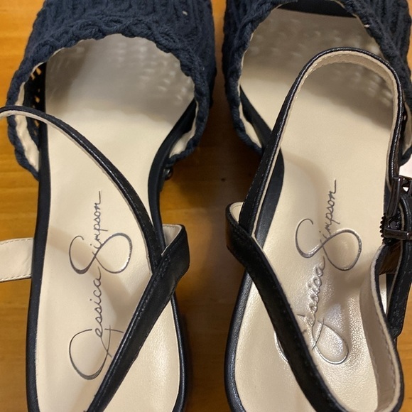 Jessica Simpson Black Pretia Woven Sandals 8.5M NIB - Picture 4 of 10